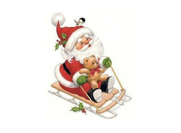 Папертоль «Дед Мороз на санках»
