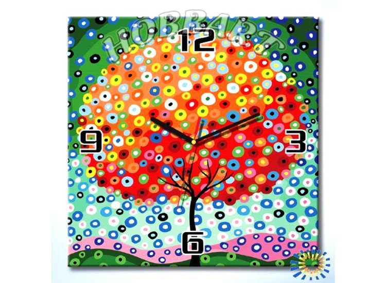 Раскраска-часы «Денежное дерево»