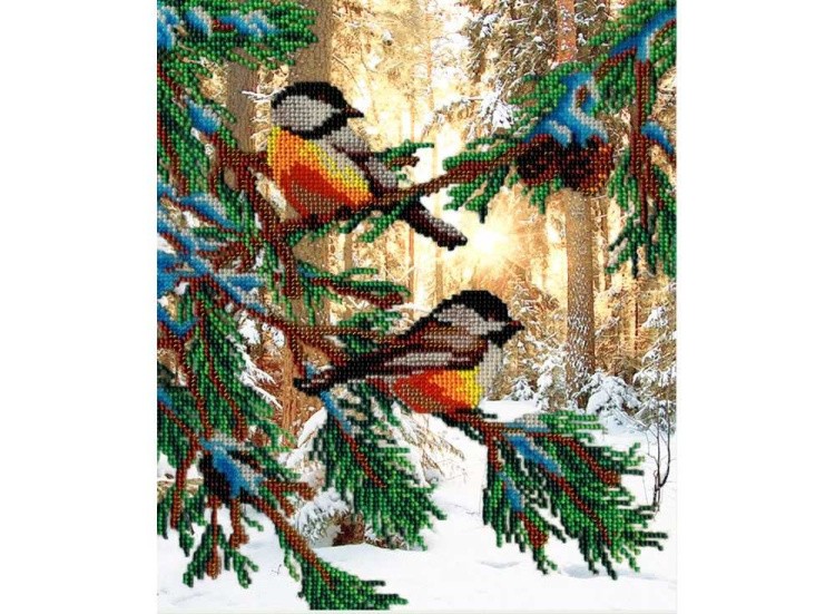 Набор вышивки бисером «Птички в лесу»