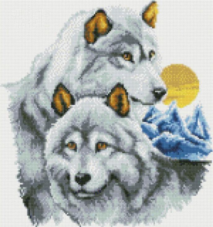 Алмазная вышивка «Нежность волков»