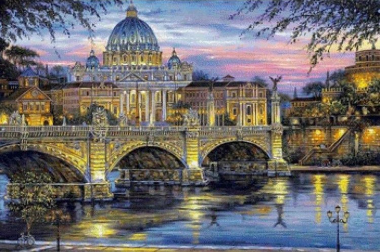 Алмазная вышивка «Вечерний Ватикан»