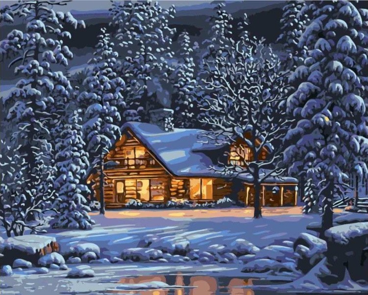 Картина по номерам «Зимний уют»