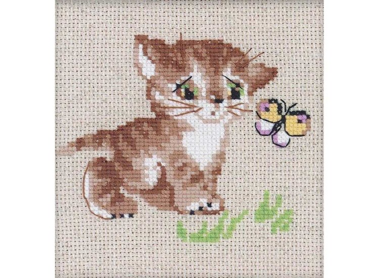 Набор для вышивания «Котёнок с бабочкой»