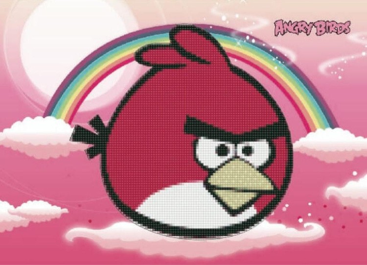 Алмазная вышивка «Angry Birds на облаках»