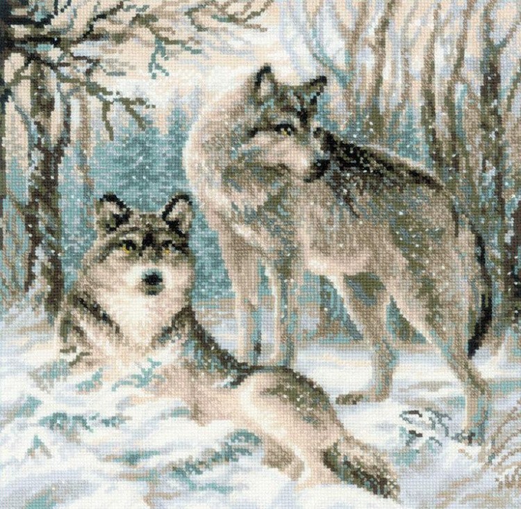 Набор для вышивания «Волчья пара»