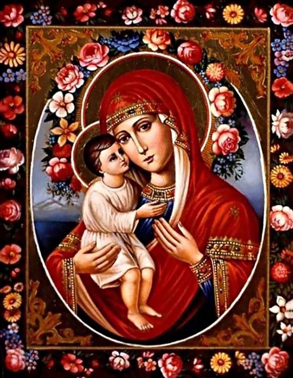 Алмазная вышивка «Феодотьевская икона Божией Матери»