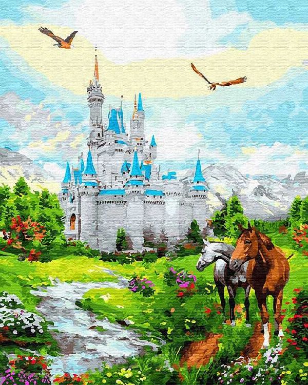 Картина по номерам «Замок в сказке»