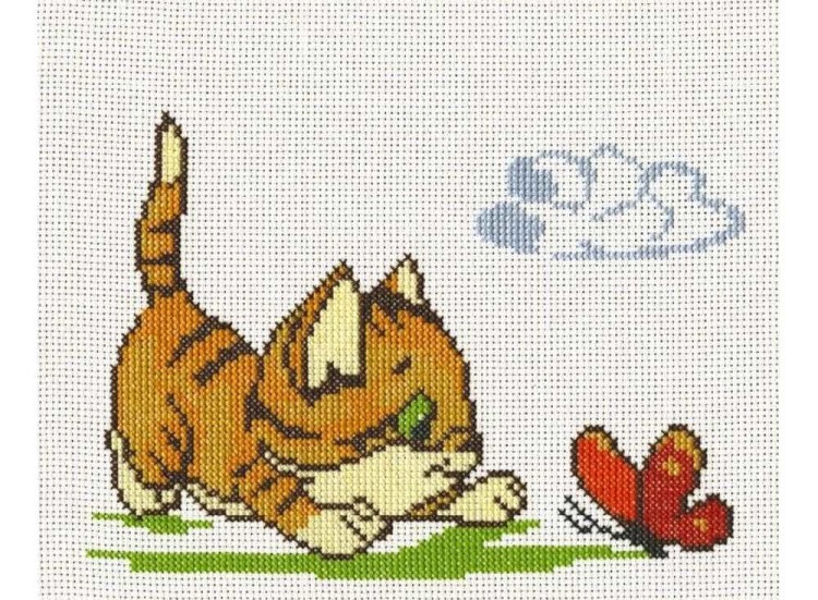 Набор для вышивания «Котенок с бабочкой»