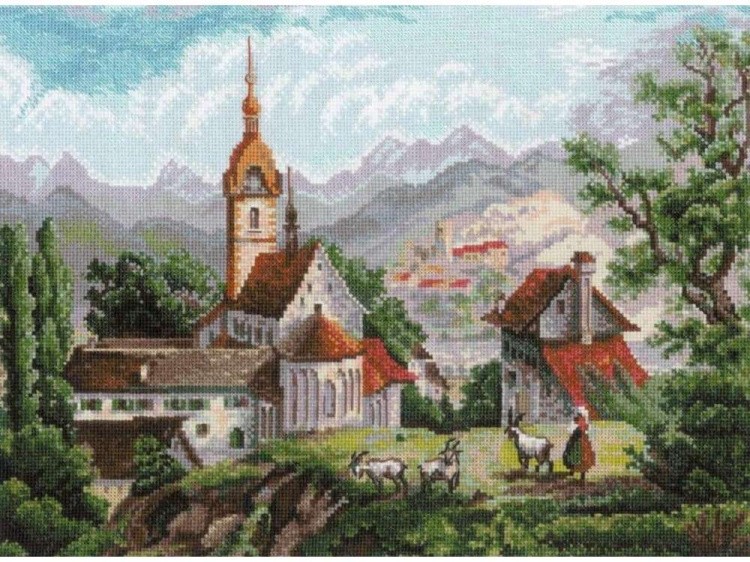 Набор для вышивания «Монастырь Шоненверт» по мотивам гравюр XIX века