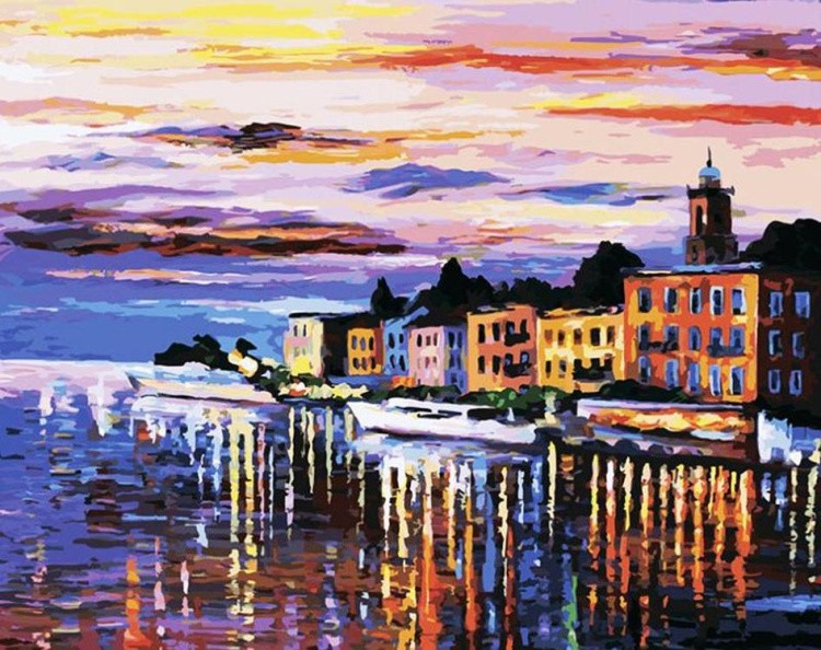 Картина по номерам «Озеро Комо, Белладжио»