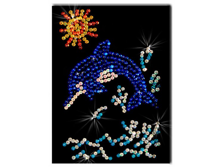 Мозаика из пайеток «Дельфинчик»