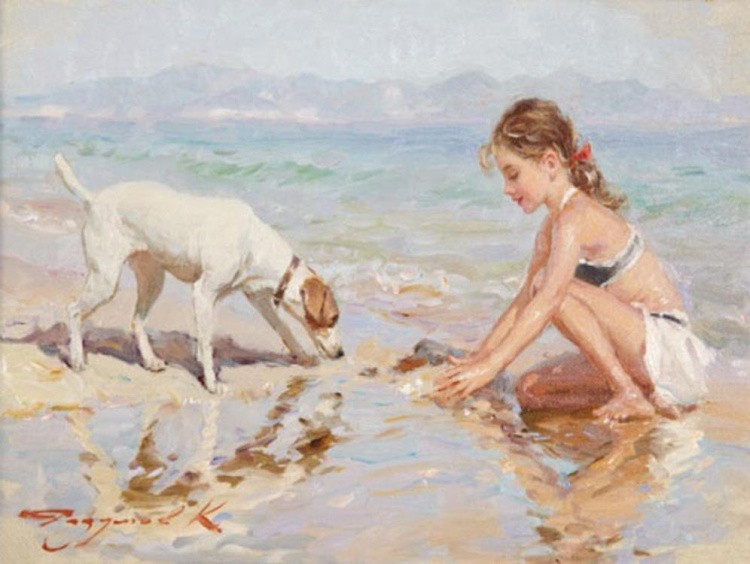 Картина по номерам «С другом на пляже»