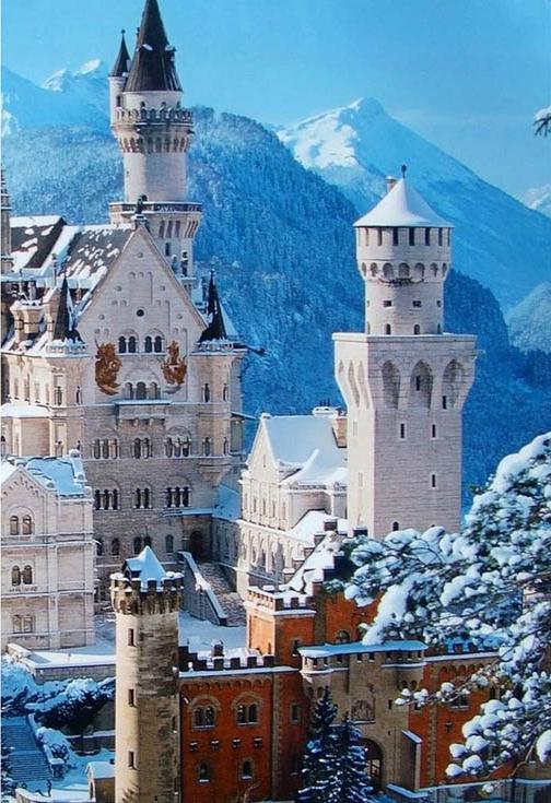 Алмазная вышивка «Зимний замок»