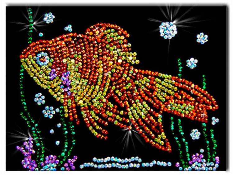 Мозаика из пайеток «Золотая рыбка»