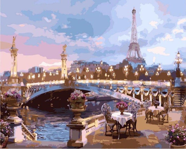 Картина по номерам «Романтика вечернего Парижа»