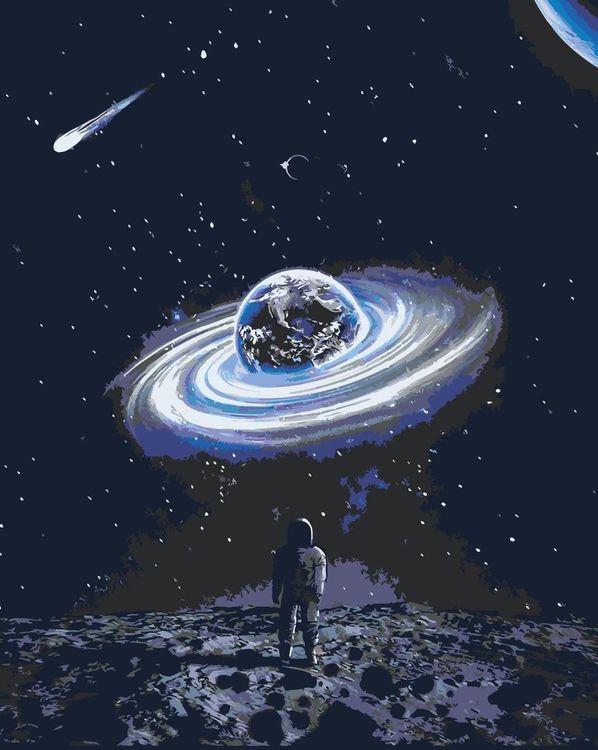 Картина по номерам «В космосе»