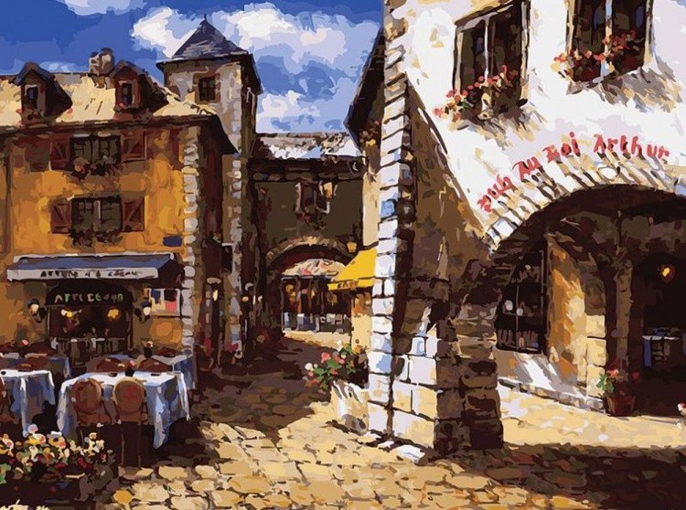Картина по номерам «Старый город»