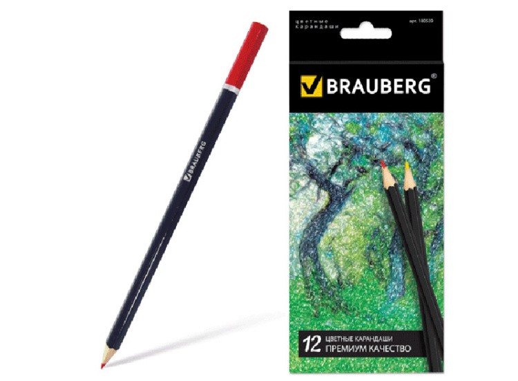Набор цветных карандашей (12 цветов)