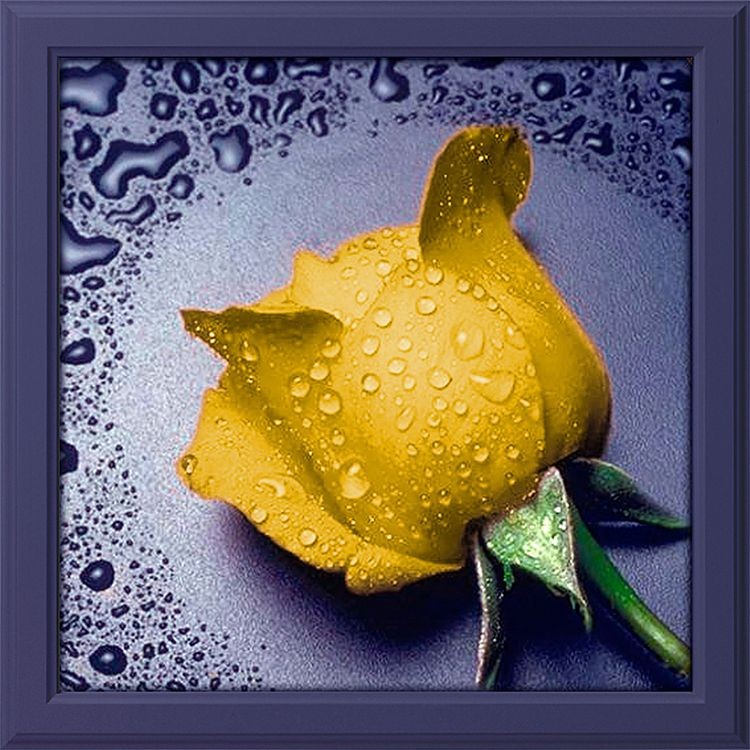 Алмазная вышивка «Желтая роза»