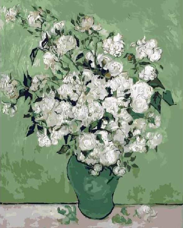 Картина по номерам «Букет в зелёной вазе» Ван Гога