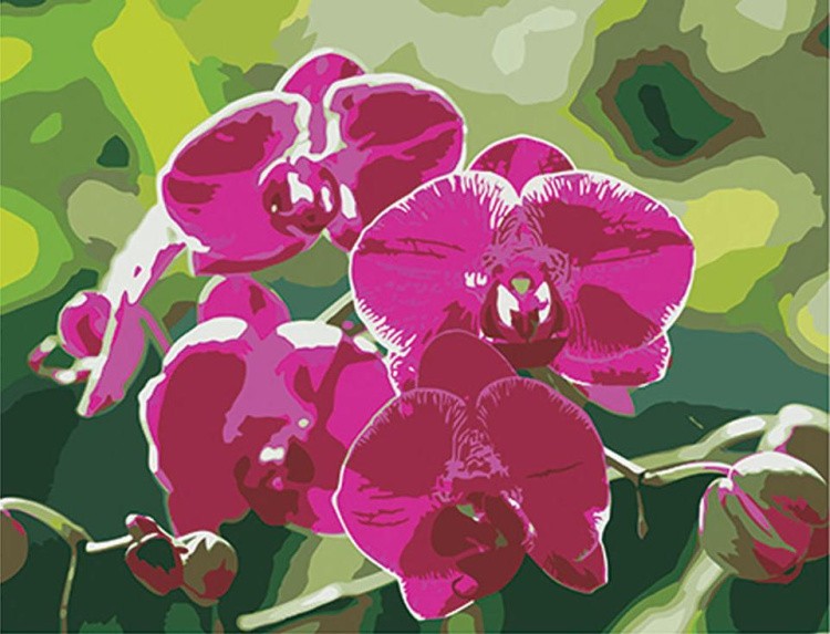 Алмазная вышивка «Ветка орхидеи»