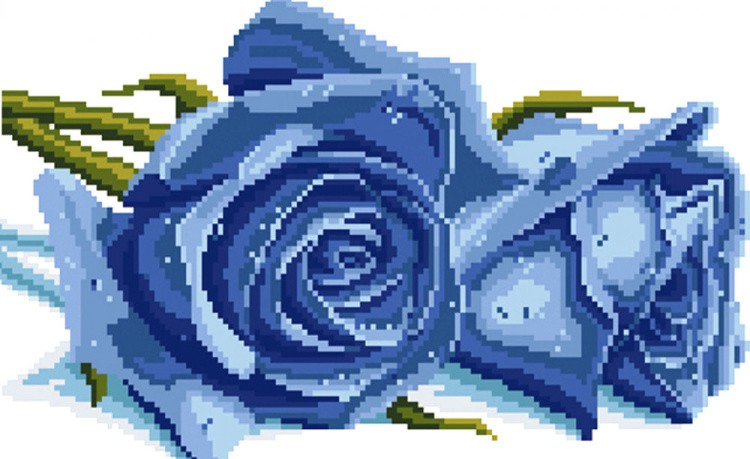 Алмазная вышивка «Синие розы»