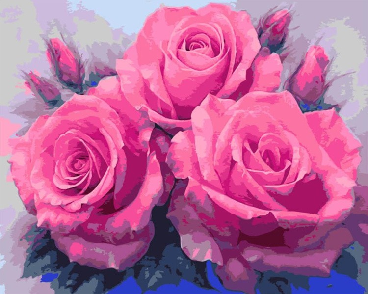 Картина по номерам «Прекрасные розы»