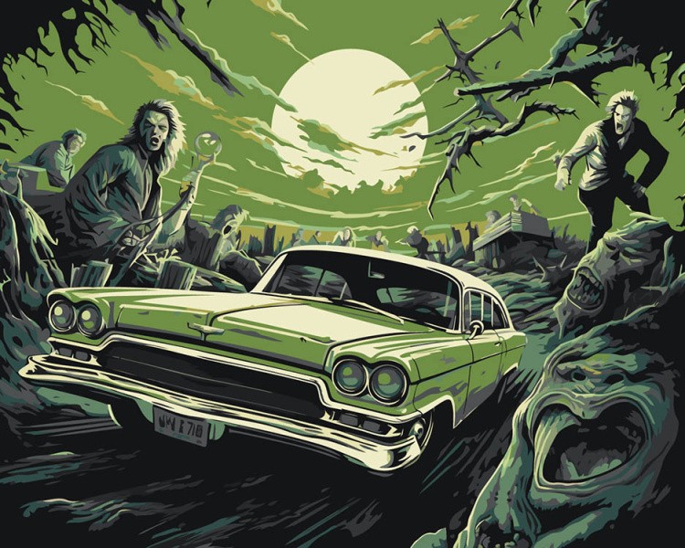 Картина по номерам «Машины: Поездка от зомби 2»