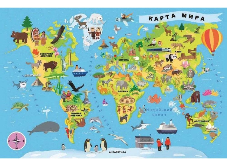 Пазлы «Карта мира»