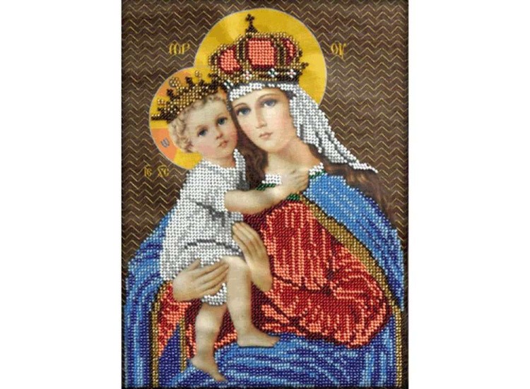 Набор вышивки бисером «Мария с младенцем»