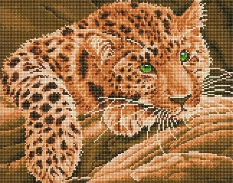Алмазная вышивка «Африканский леопард»