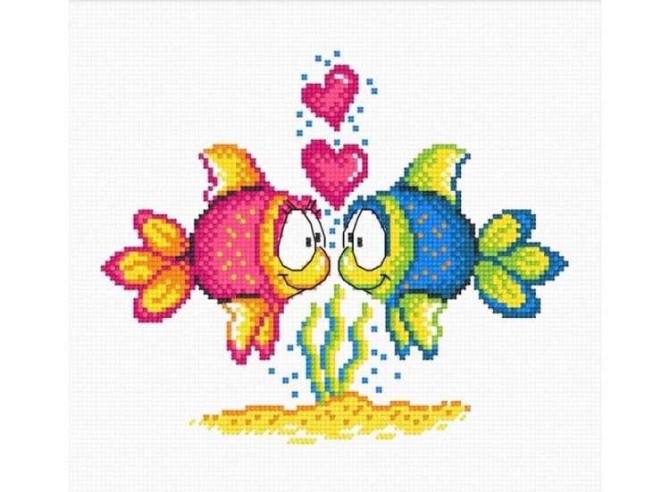 Набор для вышивания «Влюбленные рыбки»