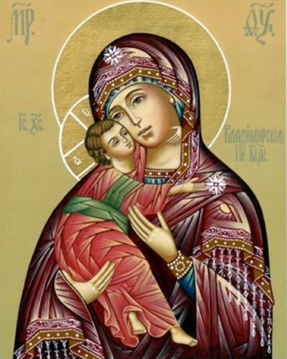 Алмазная вышивка «Владимирская икона Божией Матери»