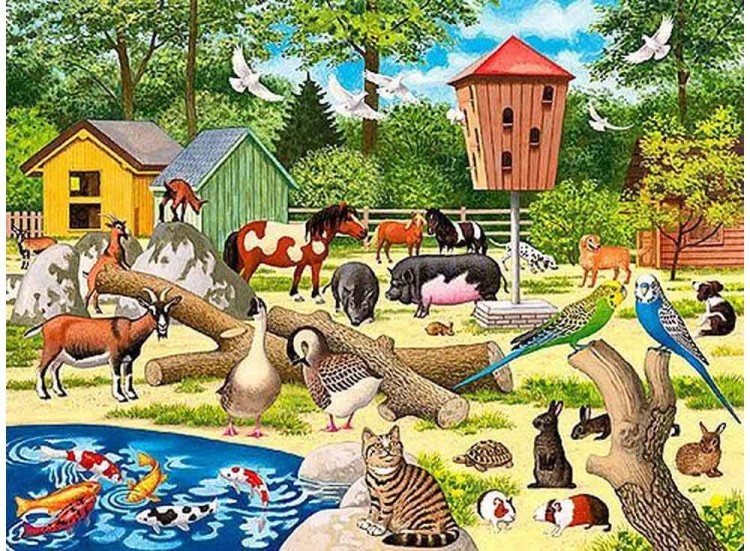 Пазлы «В детском зоопарке»