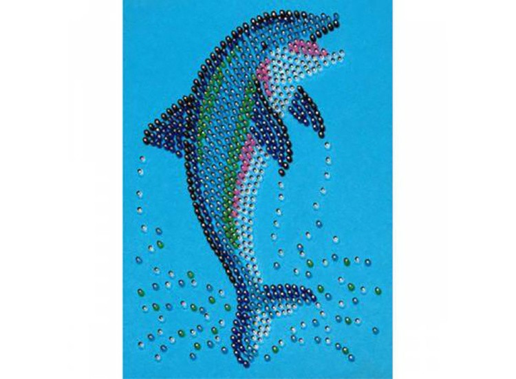 Мозаика из бусин «Дельфин»
