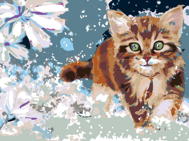 Картина по номерам «Игривый котенок»