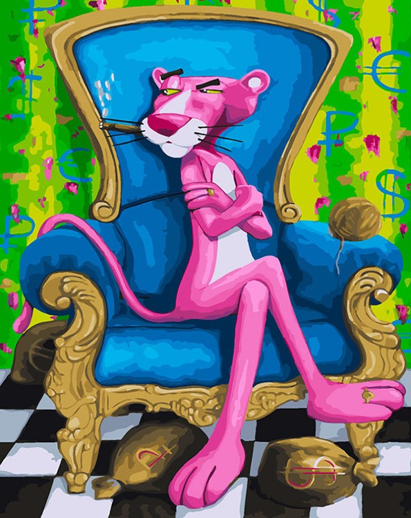 Картина по номерам «Мысли в стиле Пинки»