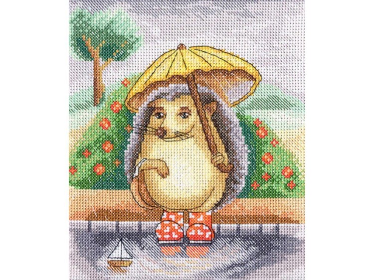 Набор для вышивания «Ёжик с зонтиком»
