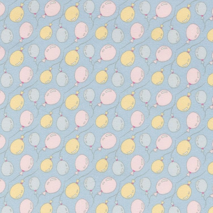 Ткань для пэчворка Молочные Сны Фланель, 175 г/м², 100% хлопок, цвет: голубой, принт, Peppy
