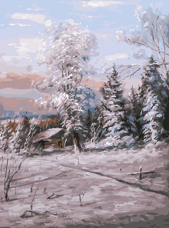 Картина по номерам «Зимний день»