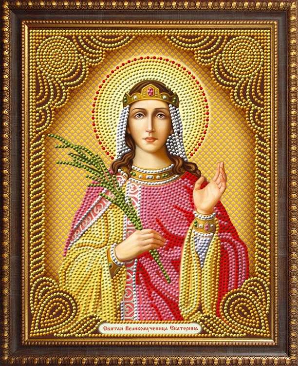 Алмазная вышивка «Икона Святая Великомученица Екатерина»