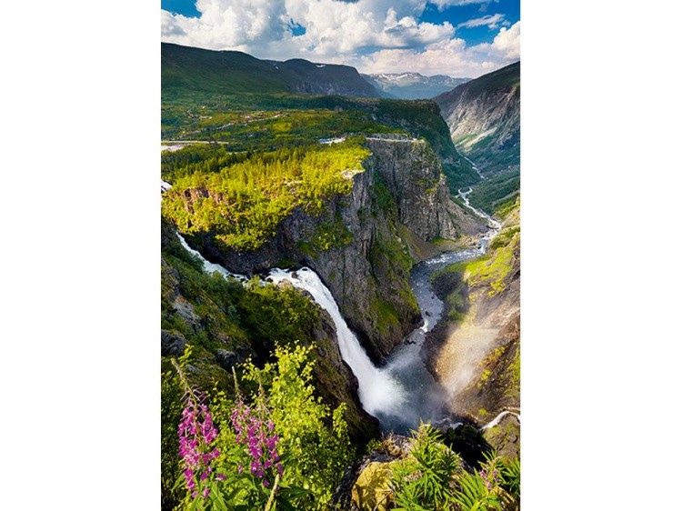 Пазлы «Водопад Верингсфоссен в Норвегии»