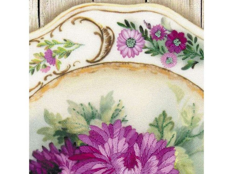 Набор для вышивания «Тарелка с хризантемами» — картинка 4
