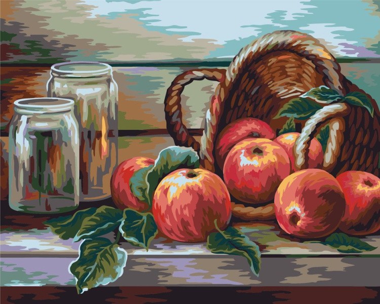 Картина по номерам «Натюрморт с яблоками. Жанна Когай»
