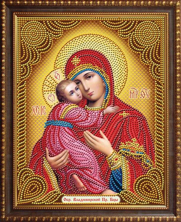 Алмазная вышивка «Икона Владимирская Богородица»