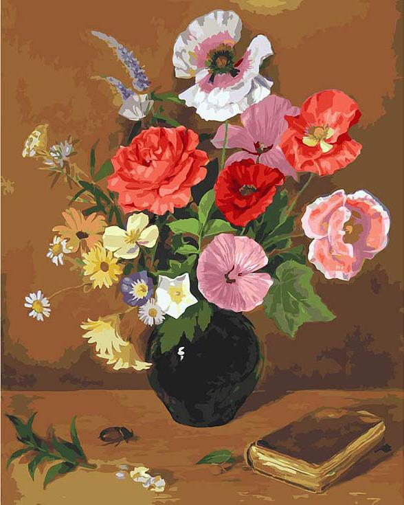 Картина по номерам «Натюрморт с букетом цветов»