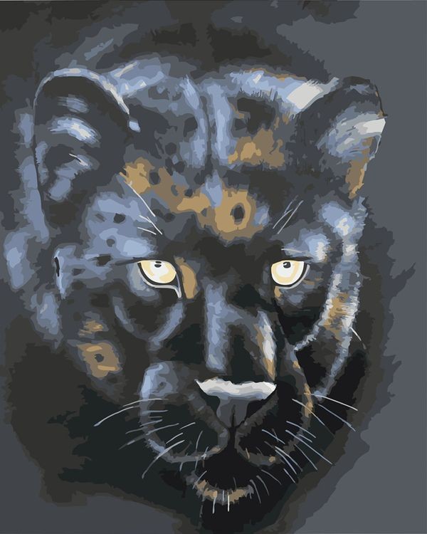 Картина по номерам «Черная пантера»
