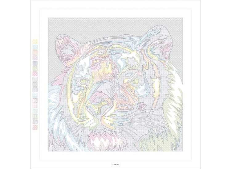 Картина по номерам «Радужный Тигр» — картинка 3