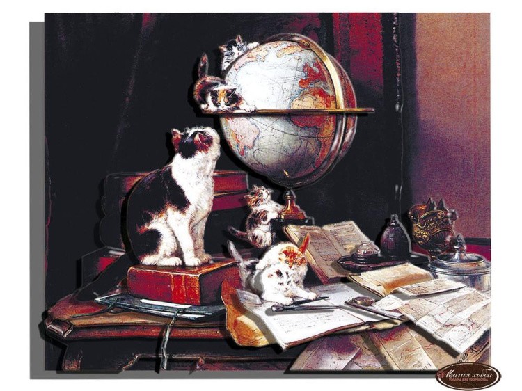 Папертоль «Кошки и глобус»