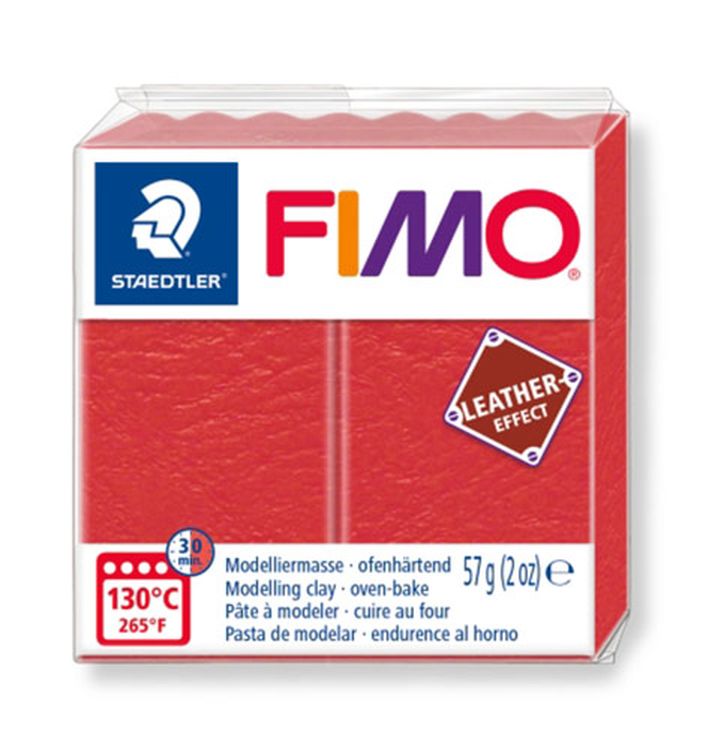 Полимерная глина FIMO Leather-Effect, цвет: 8010-249 арбуз, 57 г